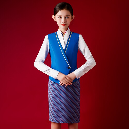 儿童空姐制服模特走秀服装