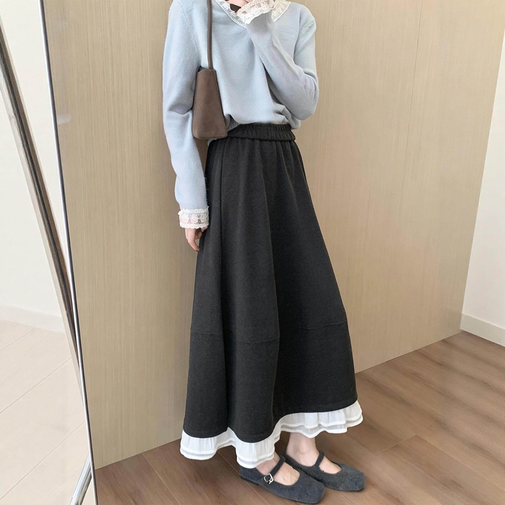 大码灰色毛呢半身裙女冬季巨好看的伞裙胖mm高腰显瘦遮胯a字半裙,运动/瑜伽/健身/球迷用品,瑜伽短裙,淘宝优惠券,粉丝福利购,淘宝优惠卷