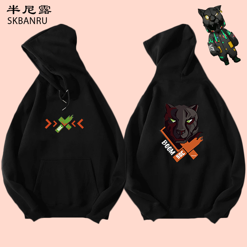 这就是街舞同款炸街衣服黑豹王一博周边休闲连帽衫男宽松带帽卫衣