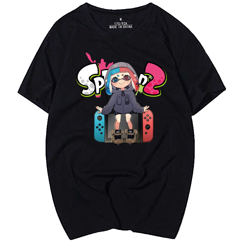 喷射战士Splatoon2游戏二次元周边半截袖男女休闲纯棉短袖t恤T恤