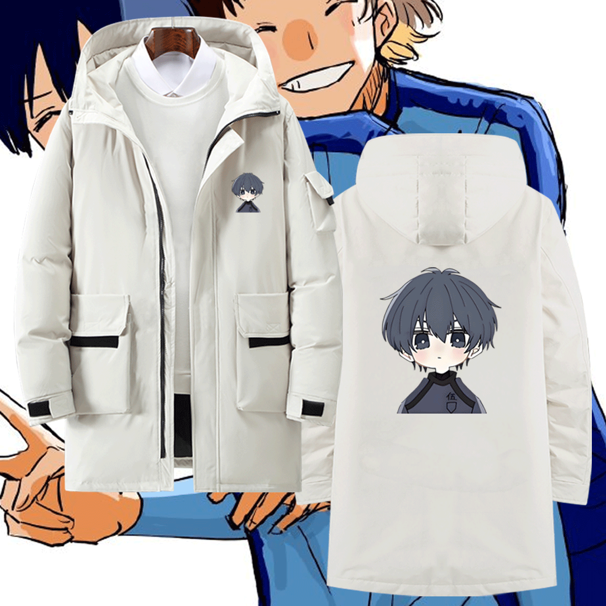 蓝色监狱蓝锁洁世一蜂乐回羽绒服