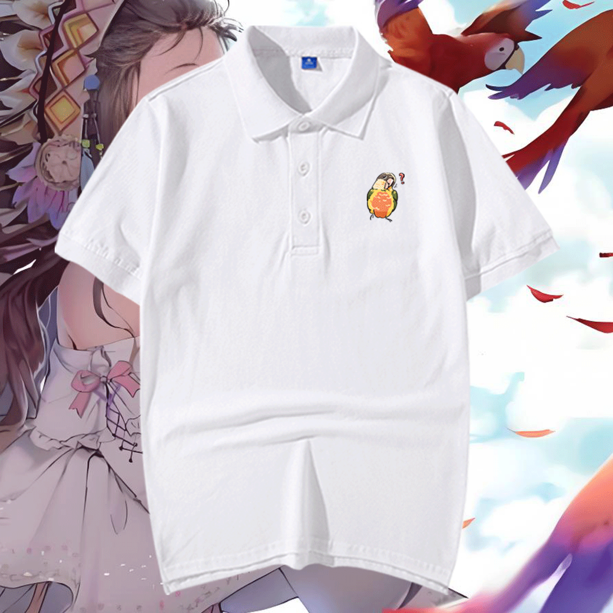 夏季可爱百搭休闲宽松T恤POLO衫