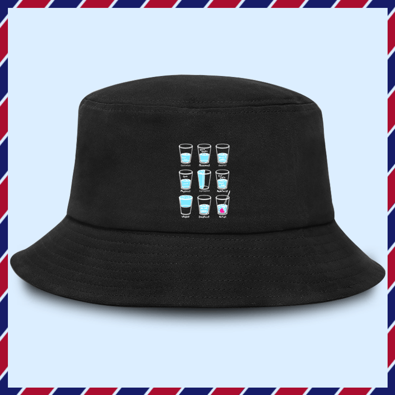 哲学杯子超现实唯物唯心空想虚无主义男女学生定制遮阳盆帽渔夫帽