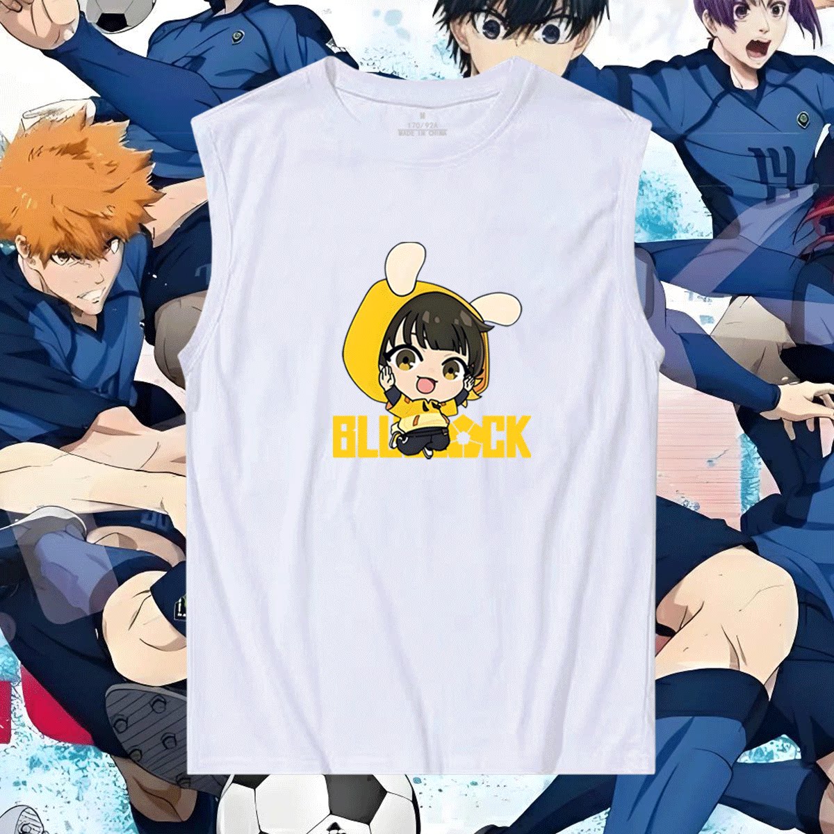 蓝色监狱动漫Q版周边蜂乐回千切豹马纯棉男女可定制坎肩无袖背心