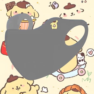 动漫卡通三丽鸥布丁狗联名男女情侣定制防晒遮阳防护防紫外线口罩