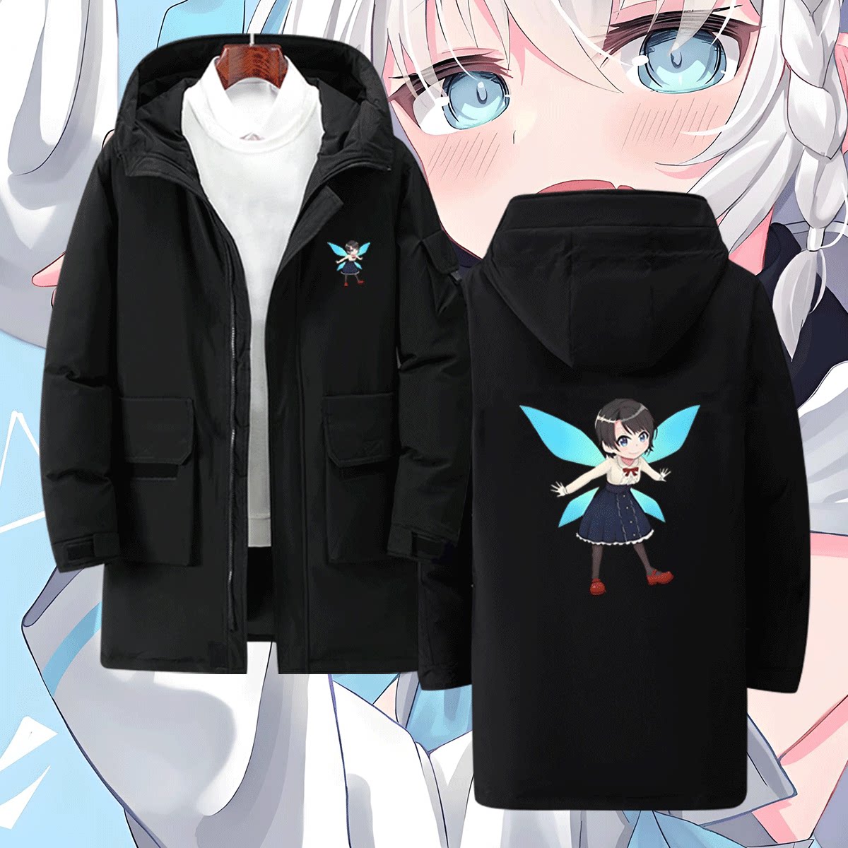 男女休闲百搭冬季带帽拉链羽绒服