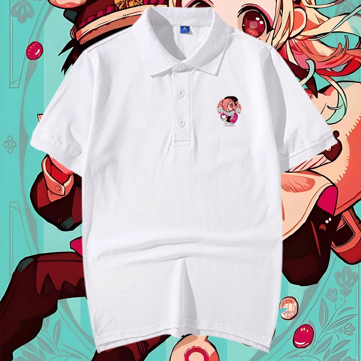 地缚少年花子君动漫周边男女情侣青少年夏季可定制短袖T恤POLO衫