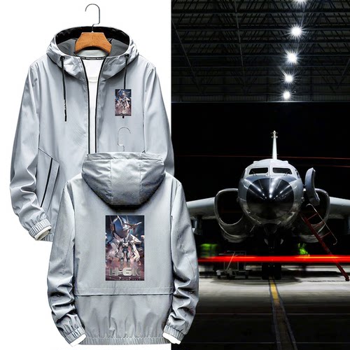休闲情侣可定制连帽夹克服外套