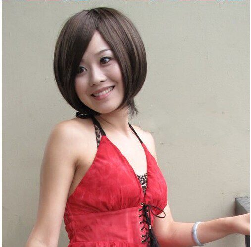 高温丝夏季新款 假发 短发 女 中分刘海 女生bobo头 jiafa现货