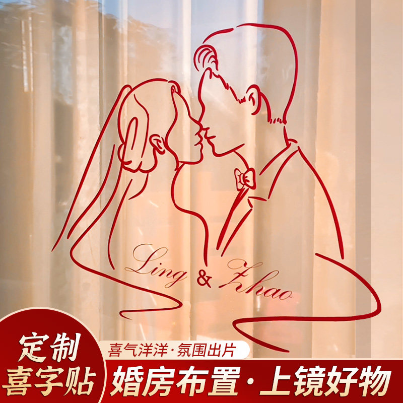 私人定制结婚喜字玻璃贴婚房布置套装客厅窗户静电贴定制囍字窗花,节庆用品/礼品,喜字/剪纸/贴纸,淘宝优惠券,粉丝福利购,淘宝优惠卷
