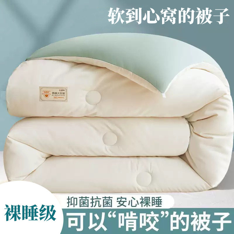 A类母婴级原棉大豆纤维被子 加厚冬被春秋被宿舍被芯夏凉被空调被