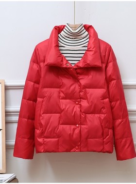 秋冬季新款白鸭绒轻薄羽绒服2022