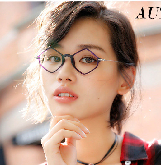 2026新款近视眼镜框架不规则多边形菱形新奇特个性男女生全框造型
