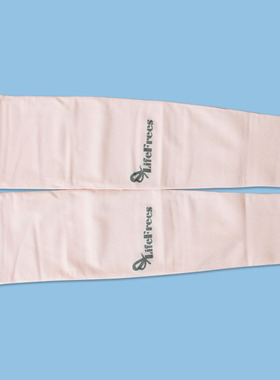 粉色女款2只装户外冰丝运动钓鱼防晒袖套骑行跑步冰袖透气清凉