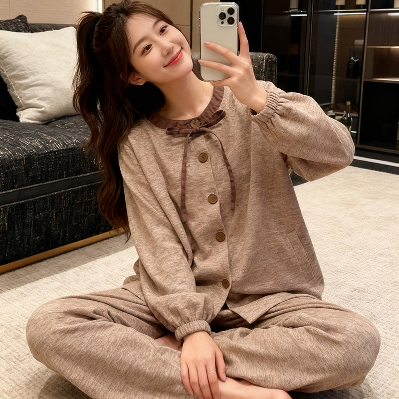 蚕丝羊毛绒保暖宽松大码睡衣女秋冬季微胖mm230斤加肥加大家居服