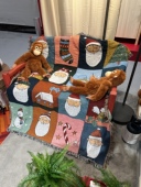 Merry 饰毯礼物氛围圣诞帽子沙发毯 圣诞节装 Christmas 英国原单