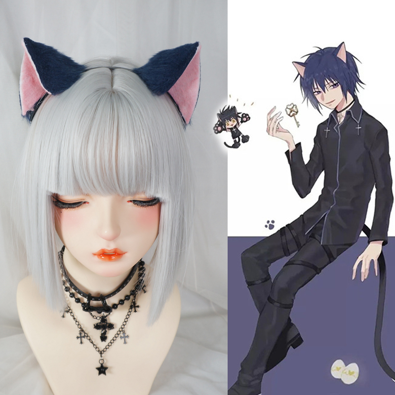 发箍猫耳朵包邮兽耳尾巴套装