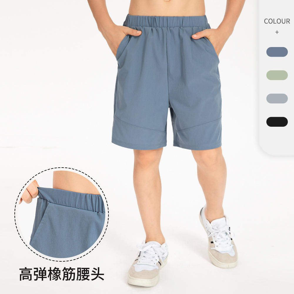 儿童宽松运动短裤锦纶速干透气篮球健身跑步休闲短裤童装23413