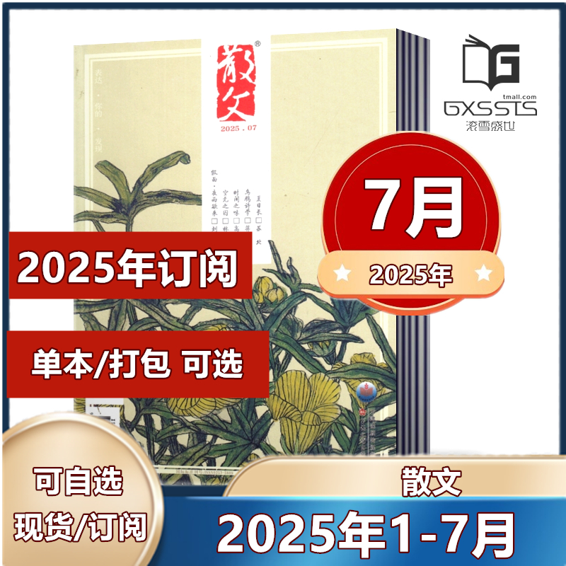 散文杂志2025年1/2/3/4/5/6/7月+2024年全年/2023年全年【2025年全年订阅】中短篇散文小说杂文选刊小说百花文艺出版过期期刊