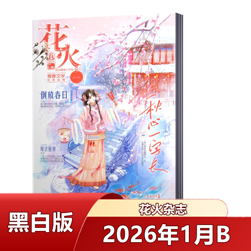 花火杂志黑白版2026年1月+2025年+2024年20本打包 /AB版  青春校园文学 青少年成长励志期刊 文学文摘 校园读物订阅