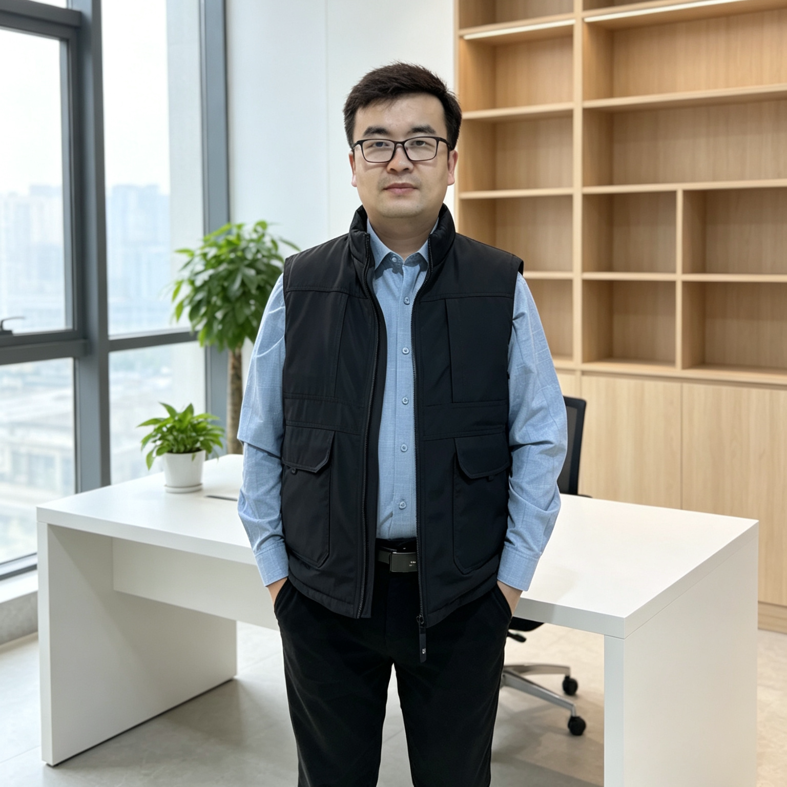绵羊内胆男款马甲马夹高领