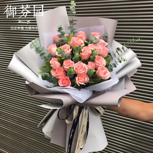 广州同城鲜花速递红玫瑰情人节表白花束生日礼盒全国花店送花上门