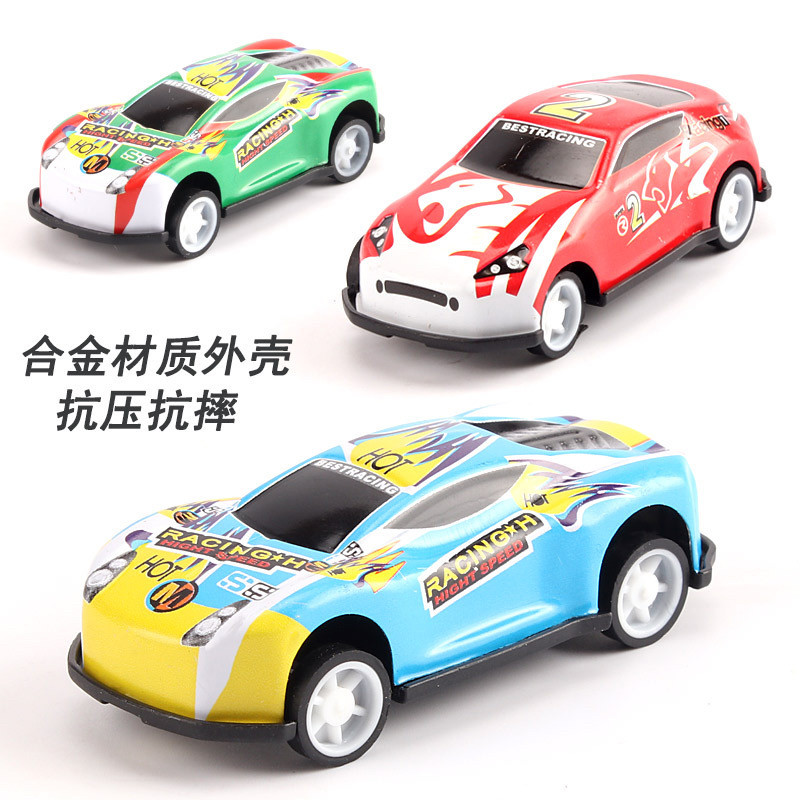100个装铁皮回力车 惯性合金车儿童玩具车回力车铁皮碳合金小汽车