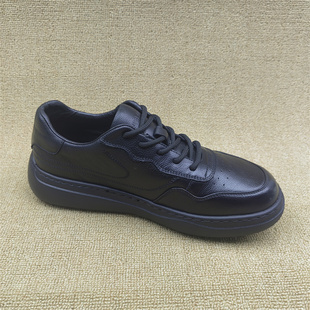 工厂直销断码处理男鞋2025秋款圆头厚底轻质发泡底百搭牛皮休闲鞋