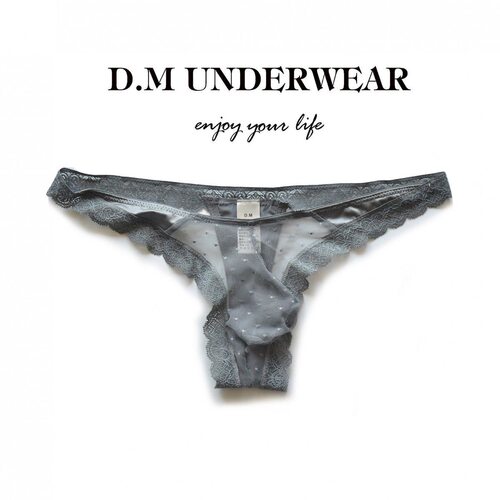 D.M性感蕾丝男士丁字裤低腰T裤青年速干内裤透明情趣单丁网纱缕空