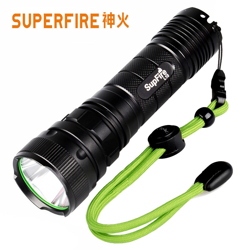supfire强光手电筒神火L10可充电26650 L2 LED户外防水远射骑行T6