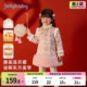 唐装 儿童拜年服连衣裙中小童保暖裙子加厚宝宝旗袍冬夹棉 女童冬款