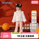 儿童中式 秋冬夹棉加绒两件套宝宝新款 女童过年唐装 汉服套装 抗菌