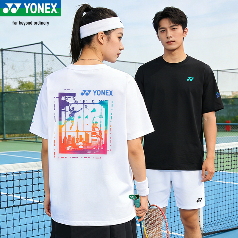 新款YONEX尤尼克斯羽毛球服上海公开赛速干T恤运动短袖YOBC5153CR