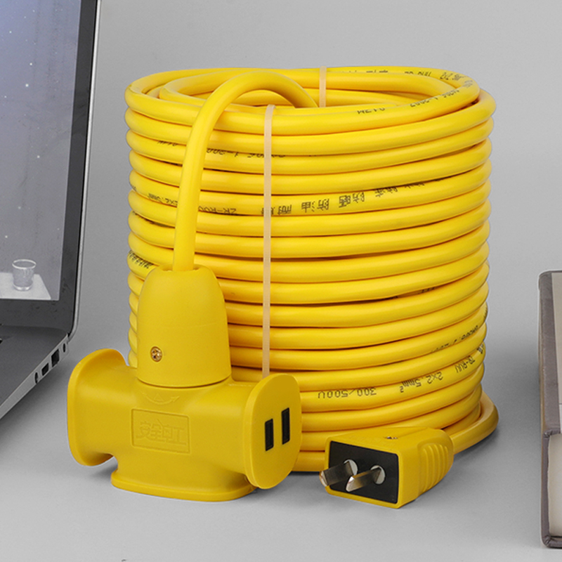 纯铜插座牛筋电缆线户外工地拖插板接线板电动车充电源延长线排插