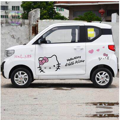五菱宏光miniev车贴拉花改装车身装饰贴画hellokitty哈喽KT猫贴纸