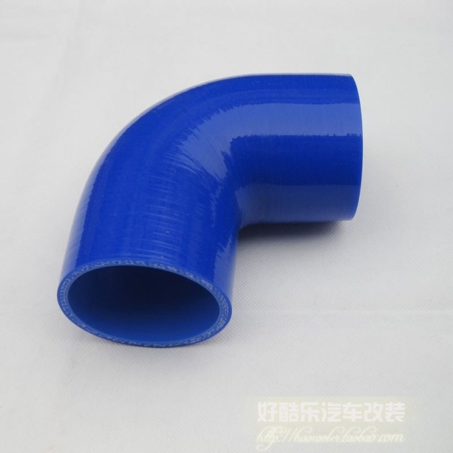 90度63mm汽车改装中冷器进气管矽胶弯头涡轮增压器管夹线硅胶软管