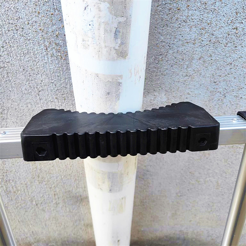 电线杆防滑梯子人字梯直梯黑色配件伸缩卡头铝合金顶部楼梯防滑垫