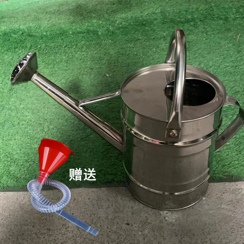 加厚不锈钢大容量洒水壶家用浇花洒水桶浇菜农用花洒壶浇花
