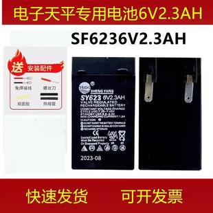 晟阳6V2.3AH电子秤电池浦春SY623天平秤专用电池625友声称蓄电瓶