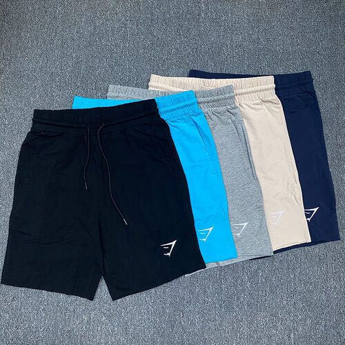 鲨鱼短裤Gymshark毛圈刺绣短裤五分裤棉裤子运动健身运动训练男女