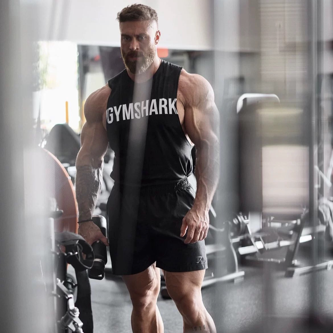 克里斯同款gymshark坎肩背心运动健身健美宽松透气休闲弹力棉背心