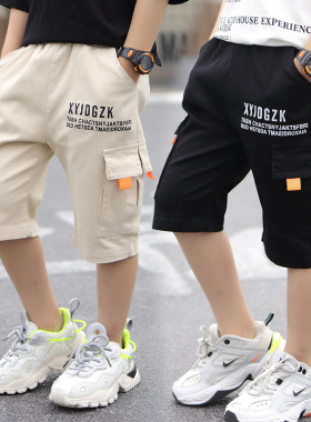 童装男童工装短裤儿童洋气夏季裤子中大童休闲五分裤中裤男孩半裤