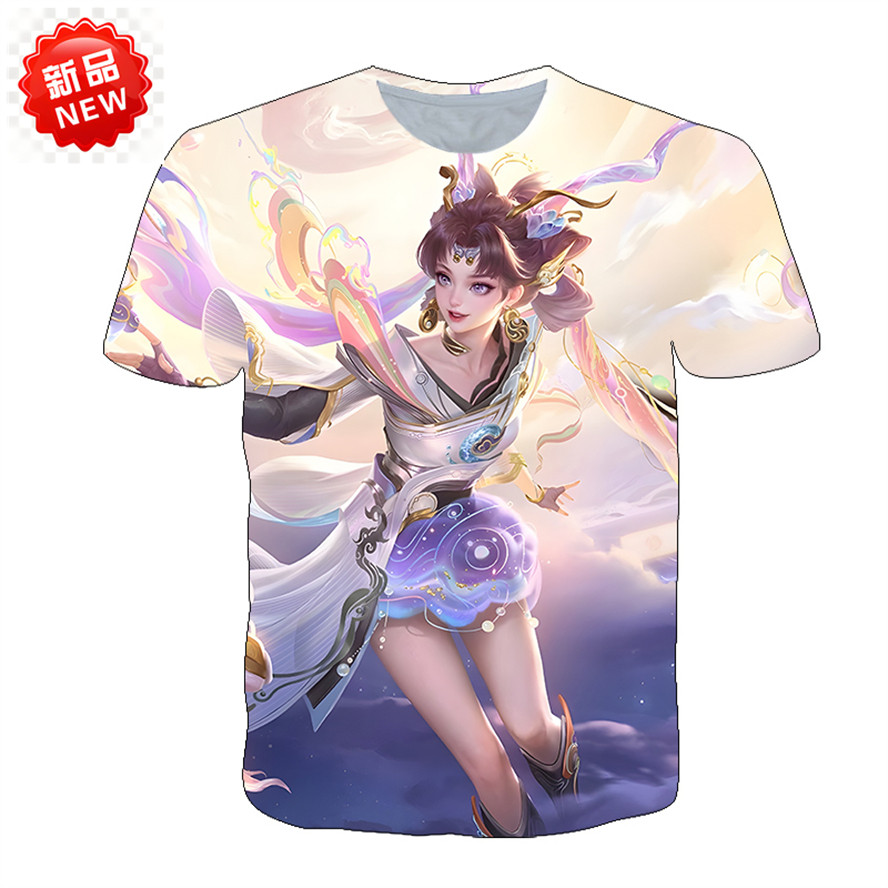 王者荣耀孙尚香乘龙问璇玑短袖衣服男女装t恤学生青少年儿童校园