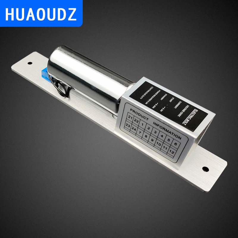 佛山2线常温电插锁玻璃门电子门禁锁磁感应上锁b005暗装无框门夹