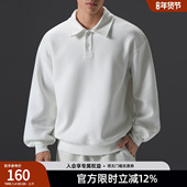 肌理感长袖 Polo衫 男秋季 BD健美站美式 大码 简约纯色运动卫衣男