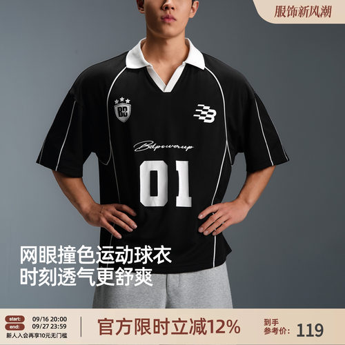 夏季宽松T恤运动polo衫