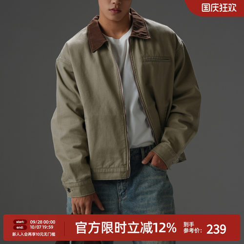 美式巴恩风工装夹克男