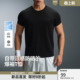 爆袖 凉感t恤男正肩设计纯色运动健身短袖 版 BD健美站夏季 男 型
