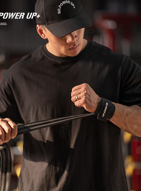 BD健美站助力带男硬拉引体向上手套防滑举重握力护掌健身护腕