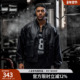 BD健美站巴恩风复古PU皮外套美式 立领机车皮夹克男士 外衣显肌肉